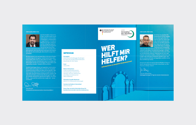 Flyer der Kampagne "Kein Raum für Missbrauch" Zentralrat der Muslime in Deutschland e. V. deutsch